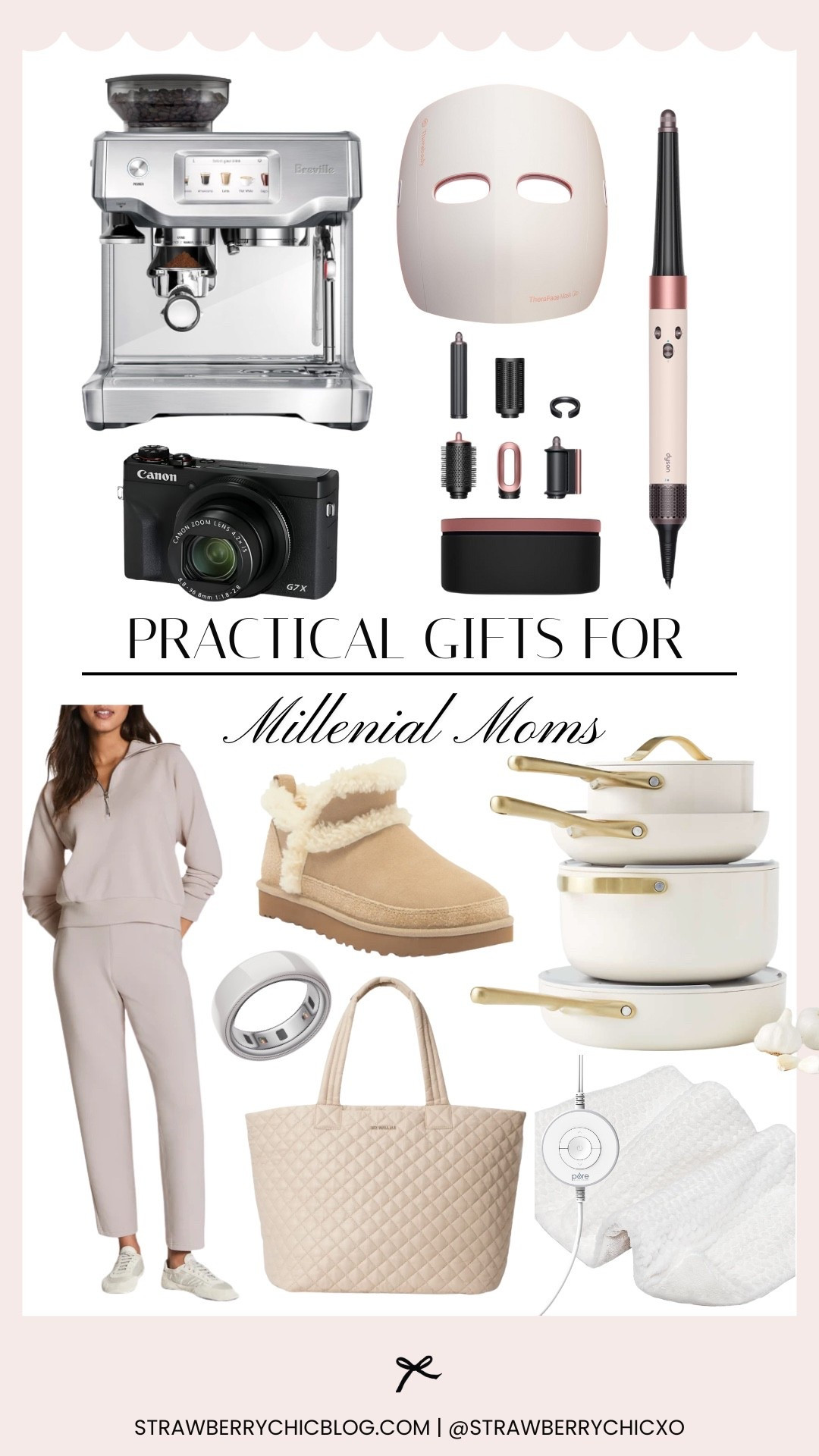 Practical gifts for the millennial moms! A breville espresso machine is at the top of every mother’s wishlist! I also love the matching lounge set, UGG slippers, and heating pad. All gifts she will use and love! 

#LTKHoliday #LTKGiftGuide #LTKSeasonal