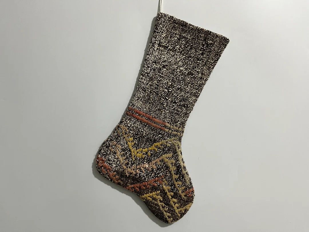 christmas stocking, kilim stocking, handmade stocking, turkish stocking, vintage stocking, boho s... | Etsy (US)