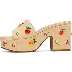 Amazon.com | JilTrdWei Platform Espadrilles Sandals for Women Round Open Toe Chunky Block Heel Mu... | Amazon (US)