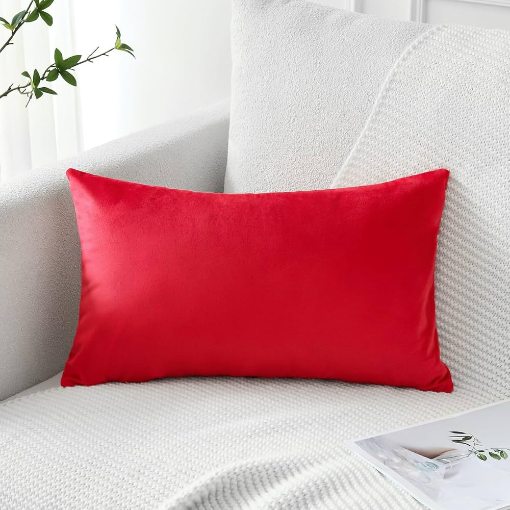 Artscope Luxury Velvet Pillow Covers Decorative Rectangle Pillowcases Soft Solid Cushion Cases fo... | Amazon (US)