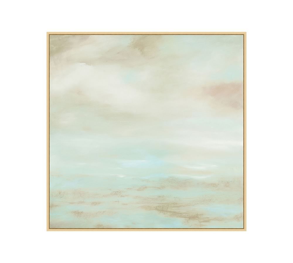 Sea Foam Mist Framed Canvas | Pottery Barn (US)