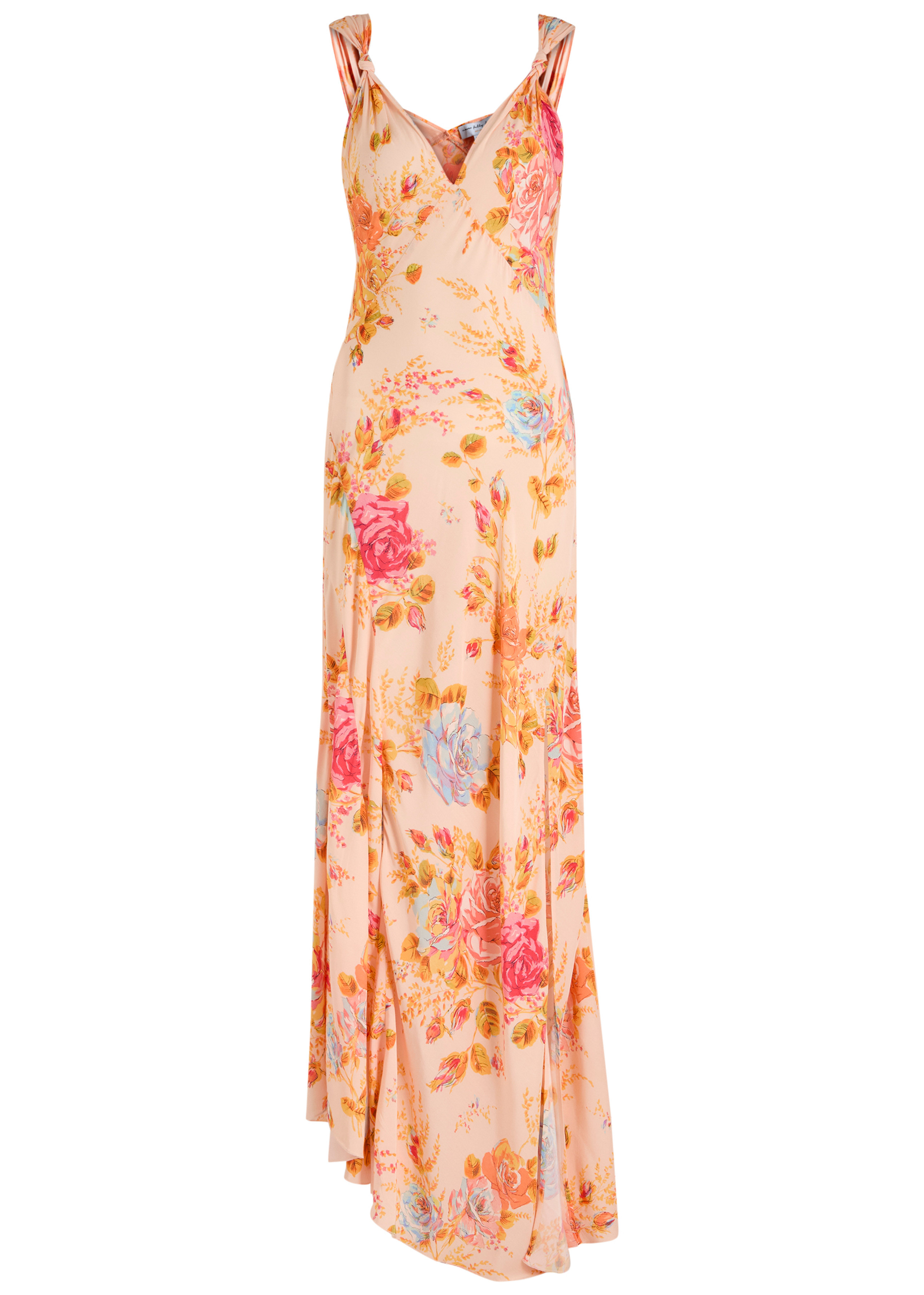 Floral Sofia satin maxi dress | Harvey Nichols