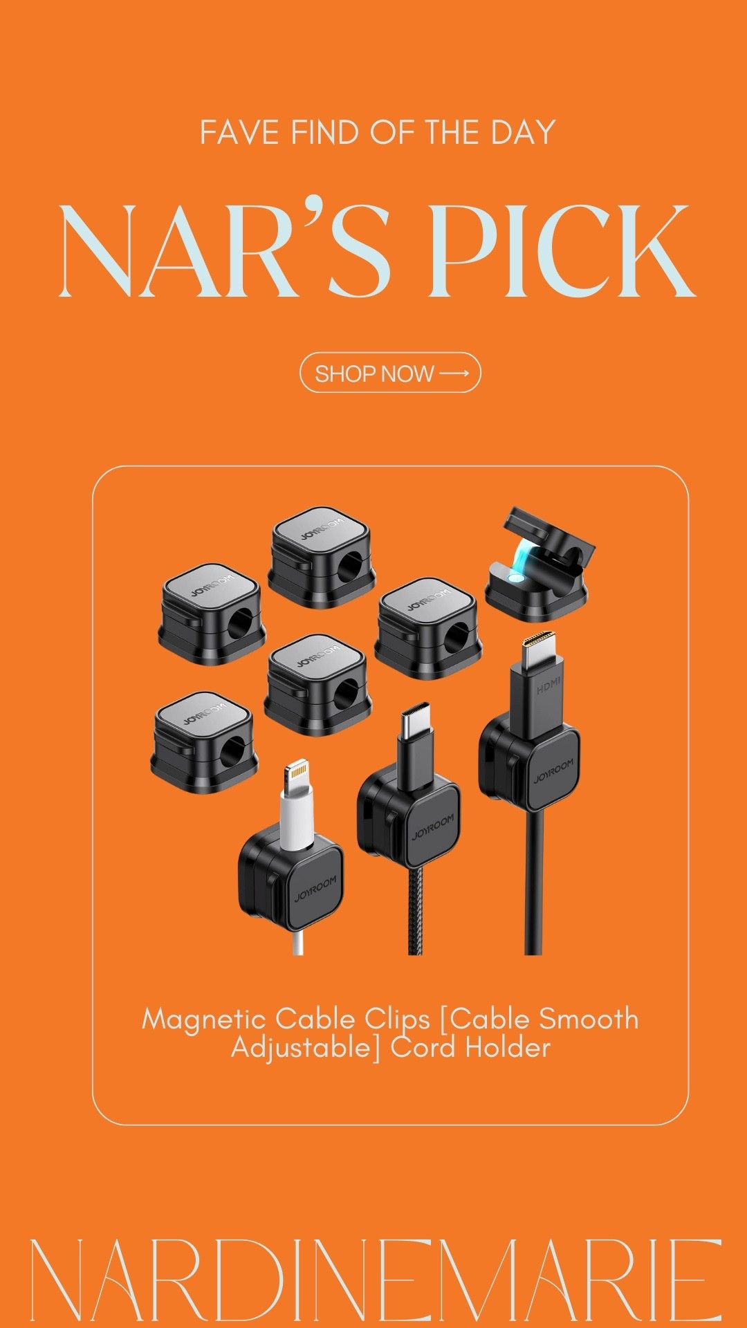 If your charging cables are always falling behind your desk or nightstand… I know the struggle. 😩

I hated constantly digging behind furniture just to grab a cord. These magnetic cable clips keep everything exactly where you need it and make your desk look so much cleaner !!!!

One of those tiny things that makes daily life easier. 🤍

desk organization, cable management, amazon tech finds, home organization, everyday essentials

#LTKHome