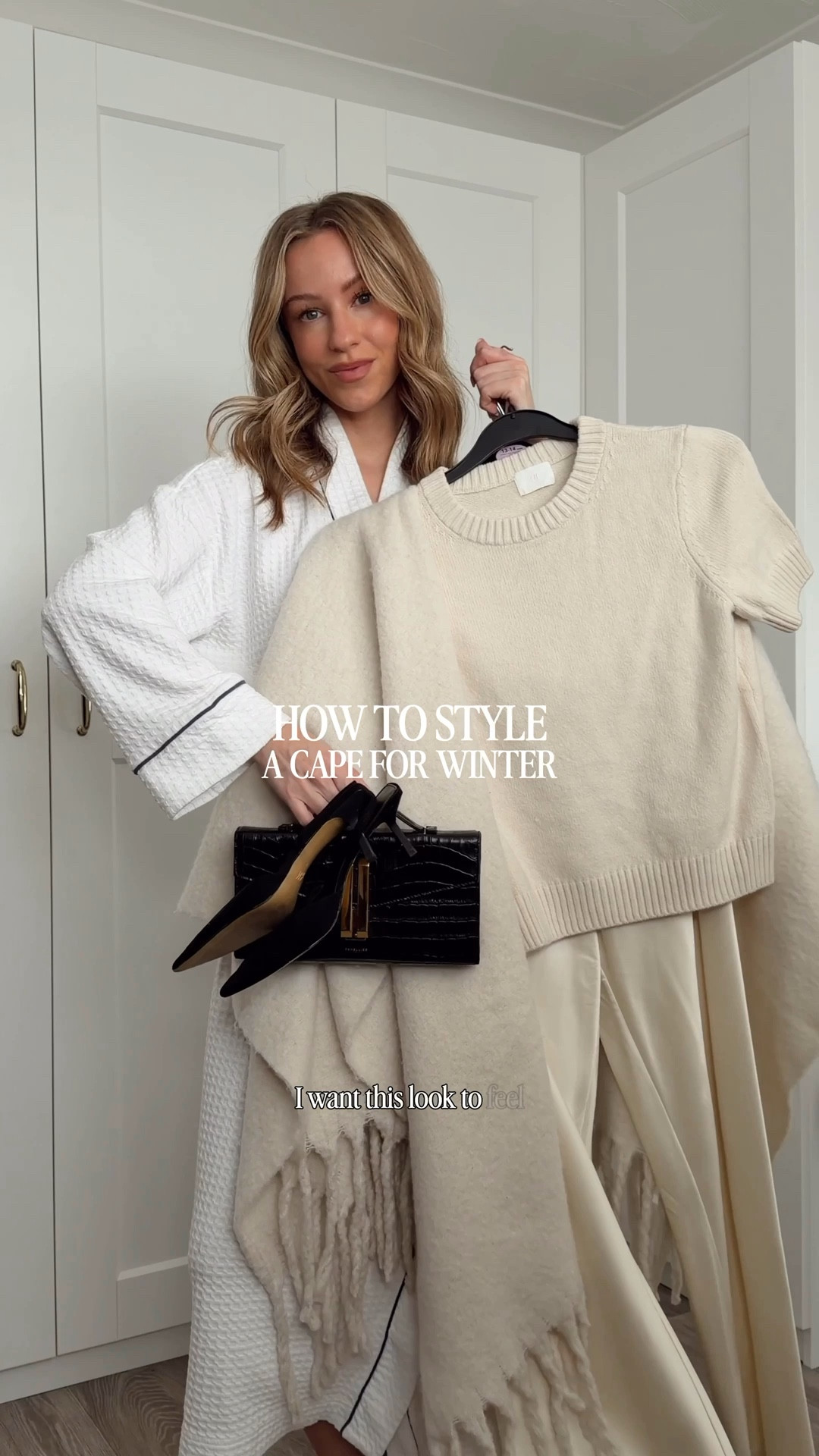 Winter outfit, silk trousers, cape, slingbacks, winter fragrance, 

#LTKwinter #LTKstyletip #LTKuk