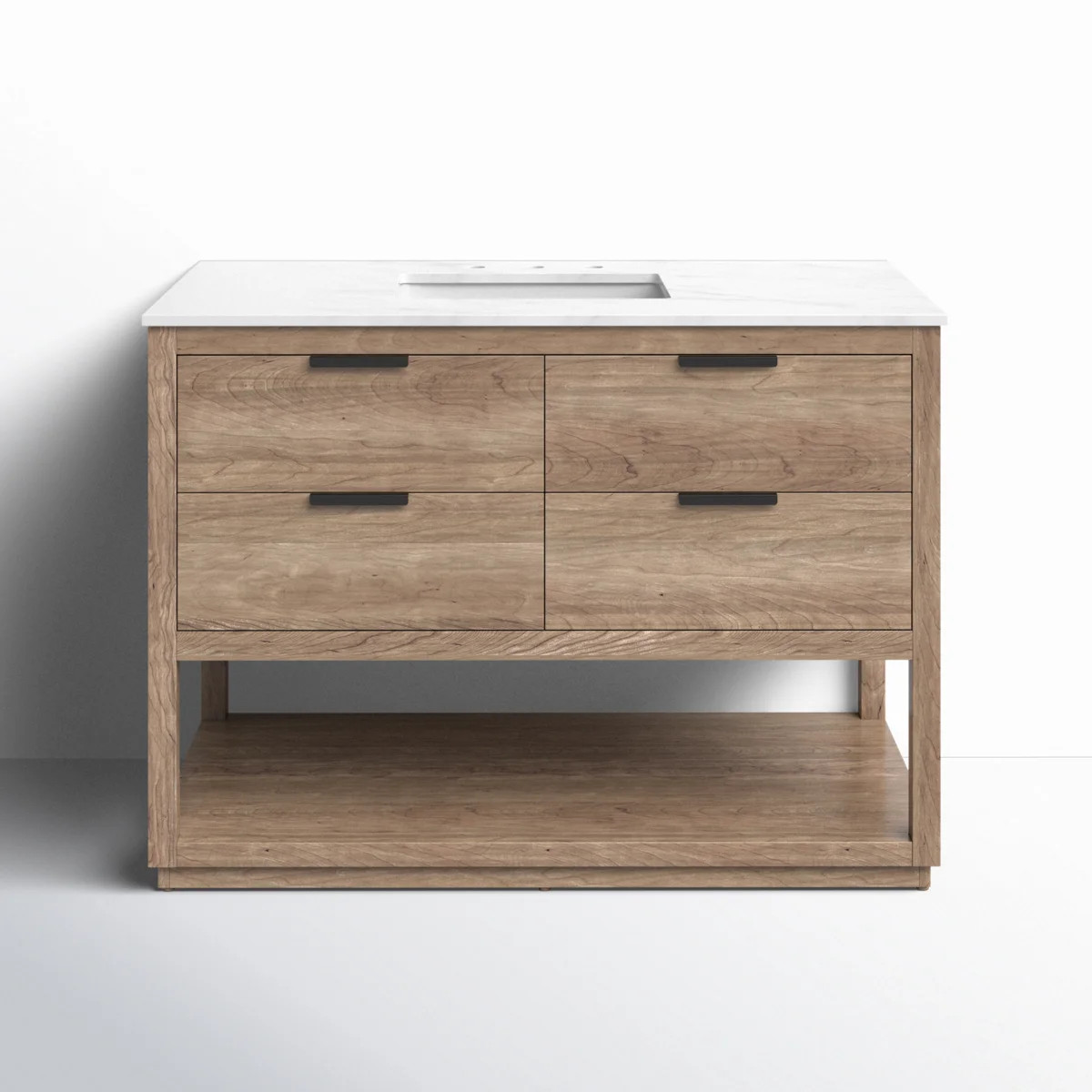 Felicity 42'' Single Bathroom Vanity with Engineered Marble Top | Wayfair North America
