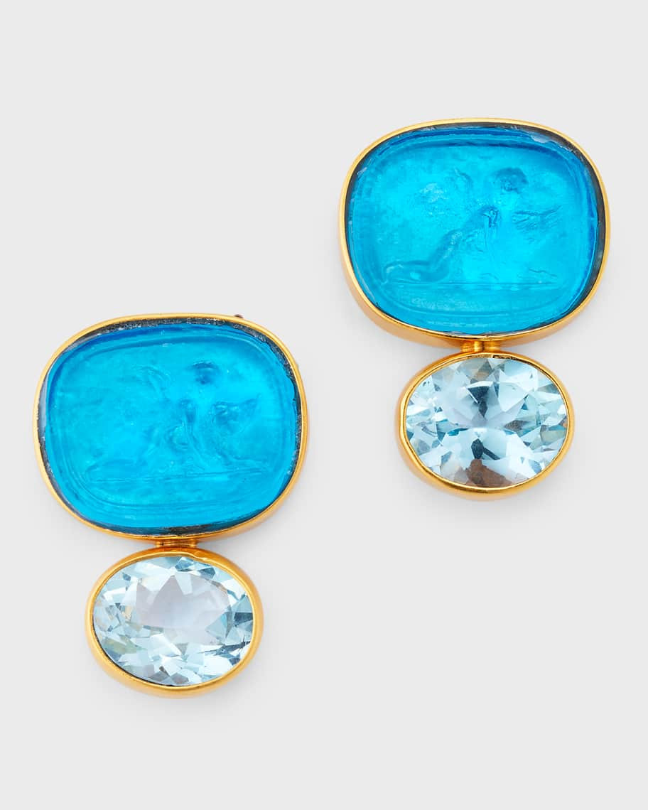 Dina Mackney Guardian Angel Blue Topaz Earrings | Neiman Marcus