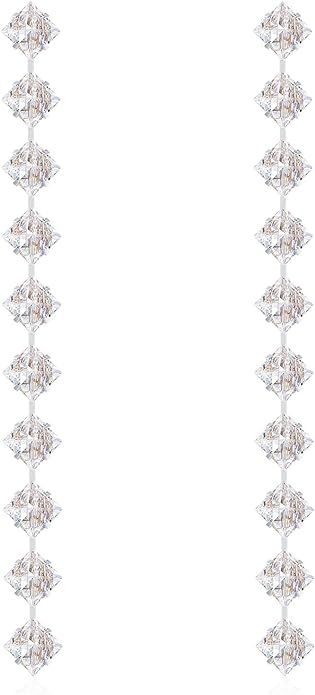 SBLING Platinum-Plated or 18K Gold Plated Cubic Zirconia Drop Earrings - Gifts for Women/Girls | Amazon (US)
