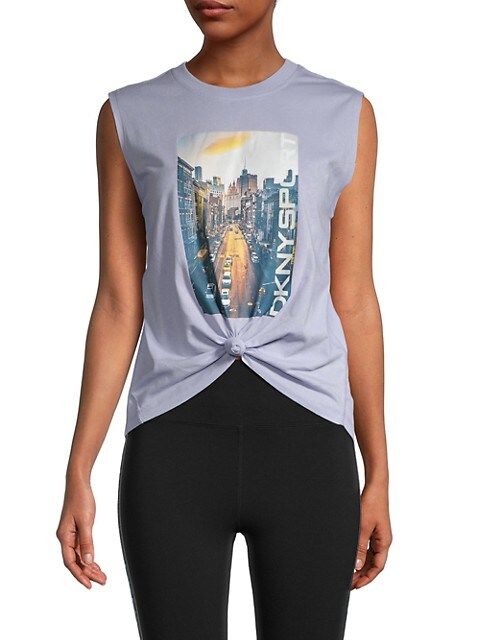City Street Graphic Knotted Tank Top | Saks Fifth Avenue OFF 5TH
