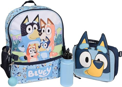 AI ACCESSORY INNOVATIONS Bluey 4 Piece Backpack Set for Pre School Girls & Boys, Kids 16" School Bag | Amazon (US)