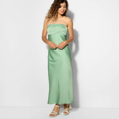 Women's Bias Cut Maxi A-Line Dress - Wild Fable™ Light Green | Target