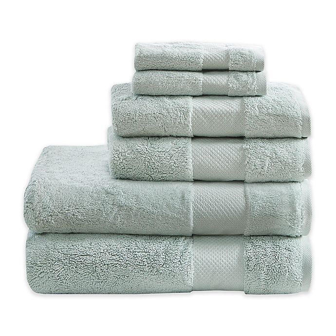 Madison Park Signature Turkish Cotton Bath Towels in Seafoam (Set of 6) | Bed Bath & Beyond