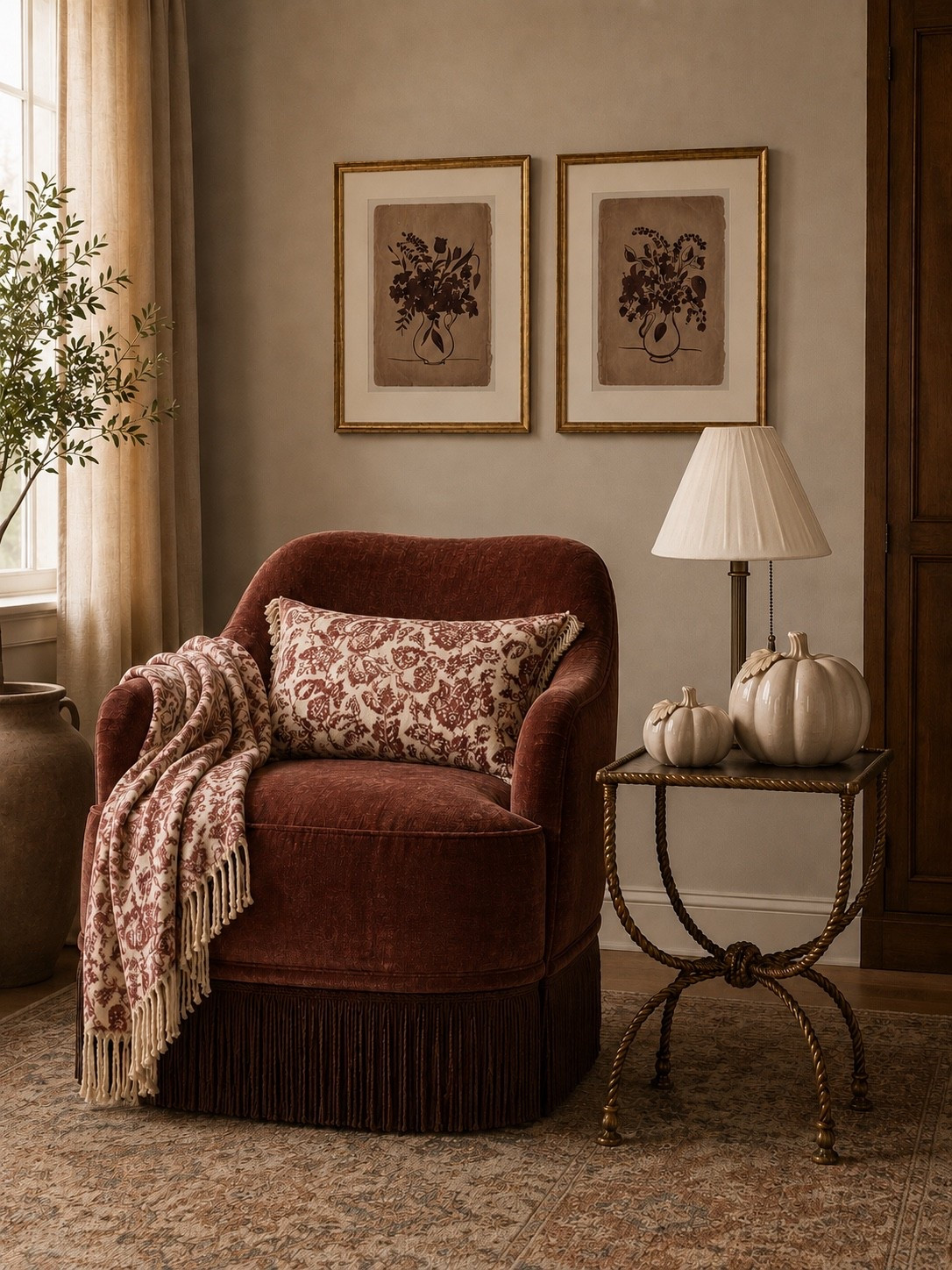 This entire Studio McGee styled living room?! Yes please! Obsessed with the deep red!

#LTKSeasonal #LTKHome #LTKmomlife