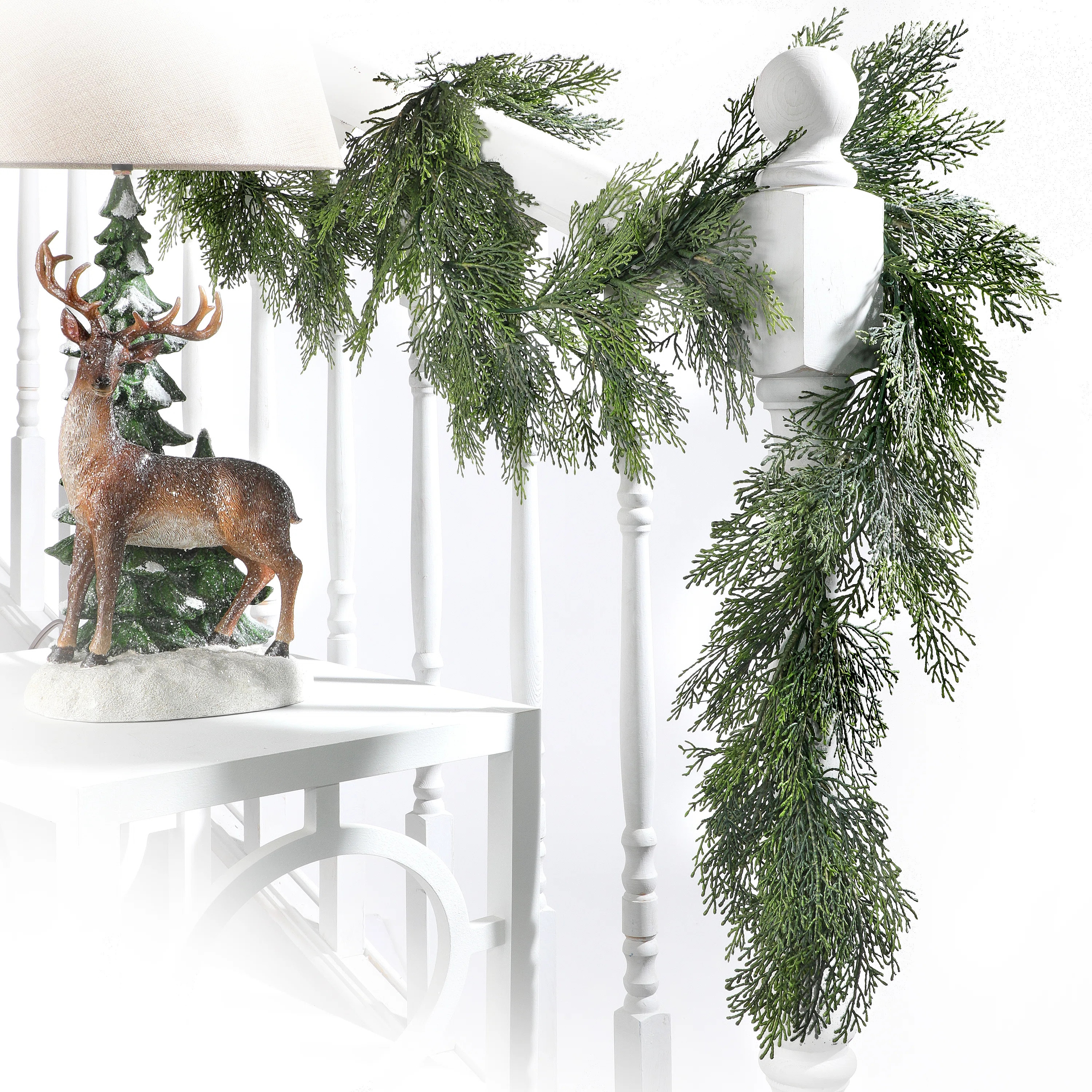 Three Posts™ 6' Plastic Greenery Garland & Reviews | Wayfair | Wayfair North America