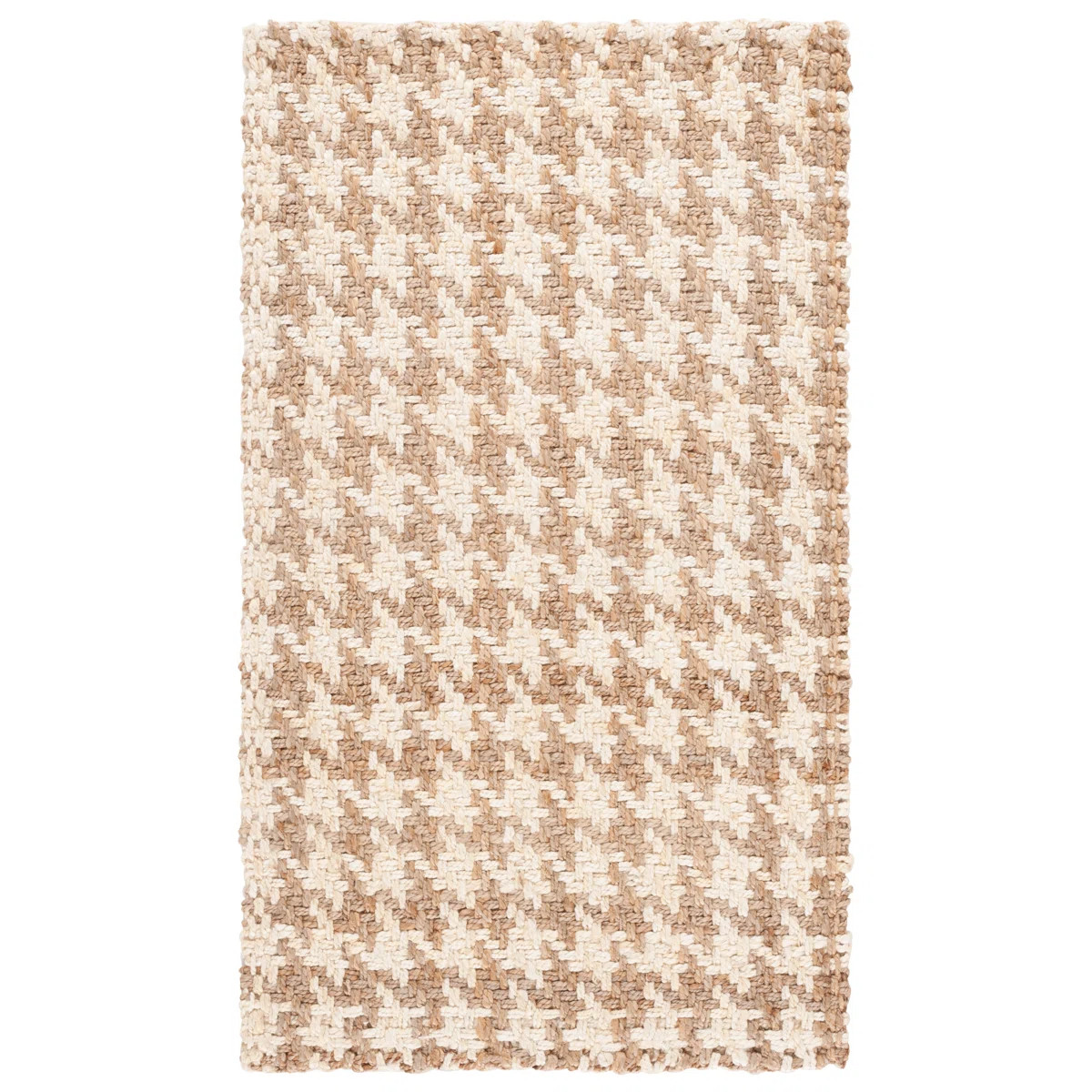 Natural Fiber Handwoven Jute Houndstooth Rug | Wayfair North America
