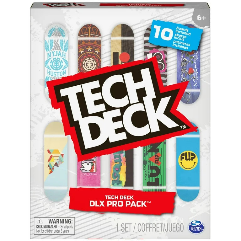 Tech Deck, DLX Pro 10-Pack of Collectible Fingerboards, For Skate Lovers Age 6 and up | Walmart (US)
