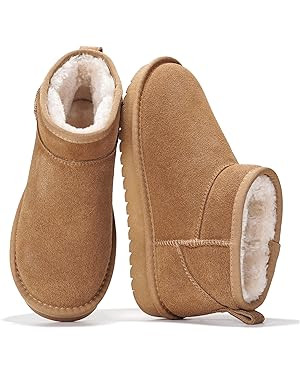 Project Cloud Genuine Suede Ankle Boots for Women - Water Resistant with Memory Foam Insole Winte... | Amazon (US)