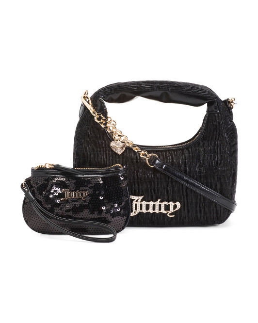 3pc Sequin Mini Hobo Set | TJ Maxx