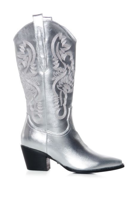 AZALEA WANG FLINT SILVER COWBOY BOOTIE | AKIRA