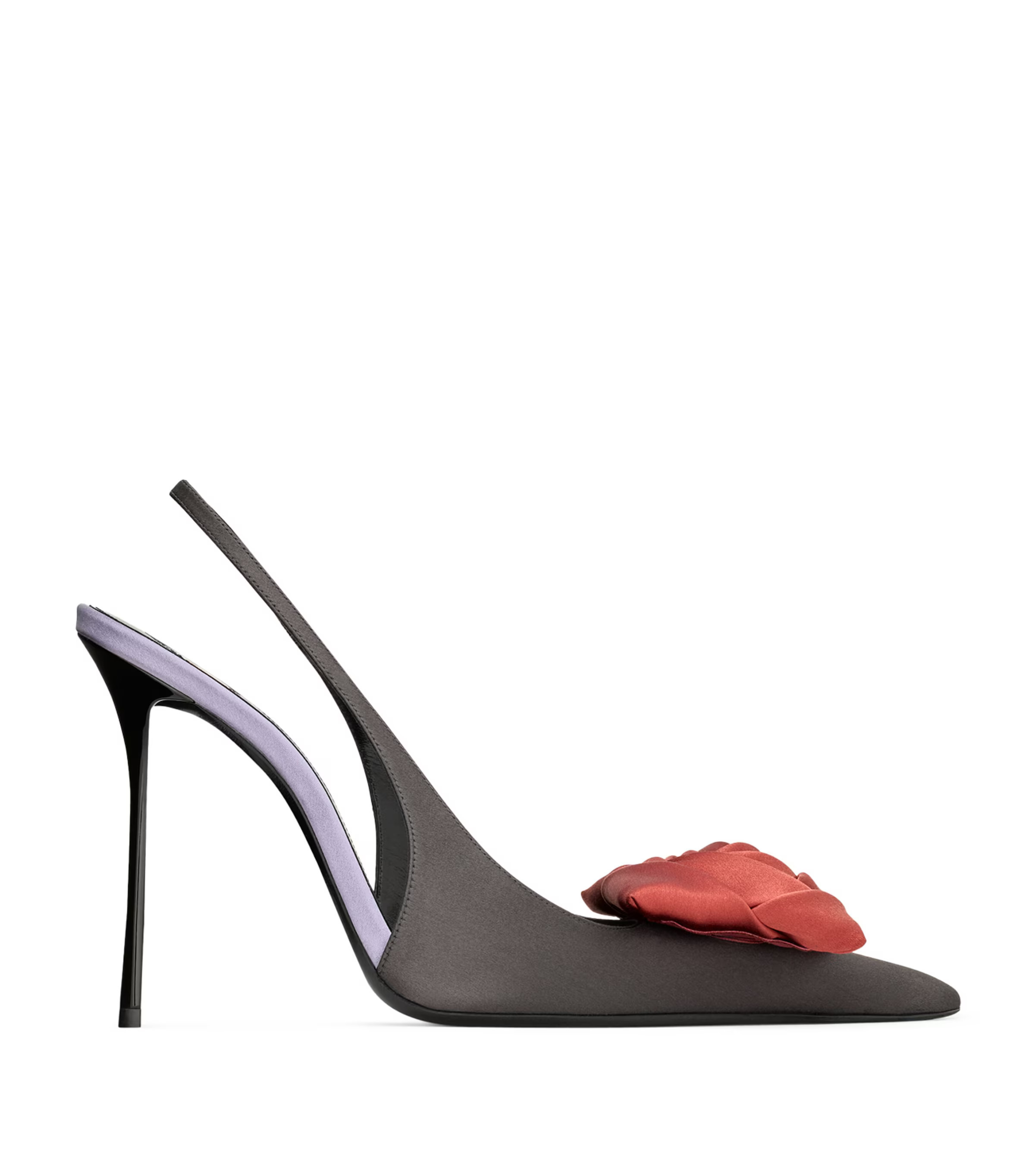 Saint Laurent Satin Embellished Amalia Slingback Pumps 110 | Harrods (US)