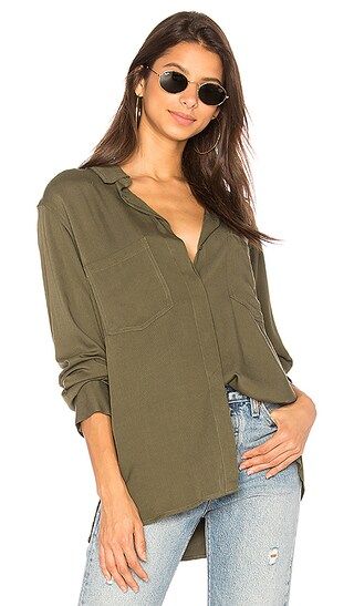 Sanctuary Uptown Boyfriend Button Up in Fatigue | Revolve Clothing (Global)