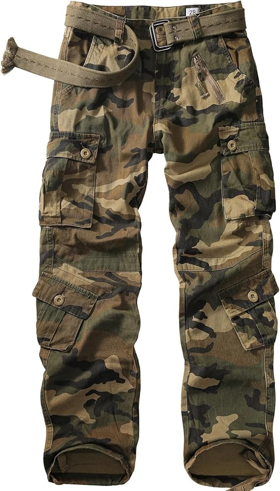 Men's BDU Casual Military Pants, Tactical Wild Army Combat ACU Rip Stop Camo Cargo Work Pants Tro... | Amazon (US)