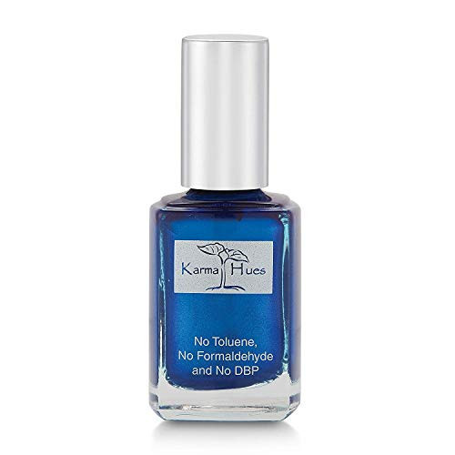 Karma Organic Natural Nail Polish-Non-Toxic Nail Art, Vegan and Cruelty-Free Nail Paint (SAPPHIRE BEACH) | Amazon (US)