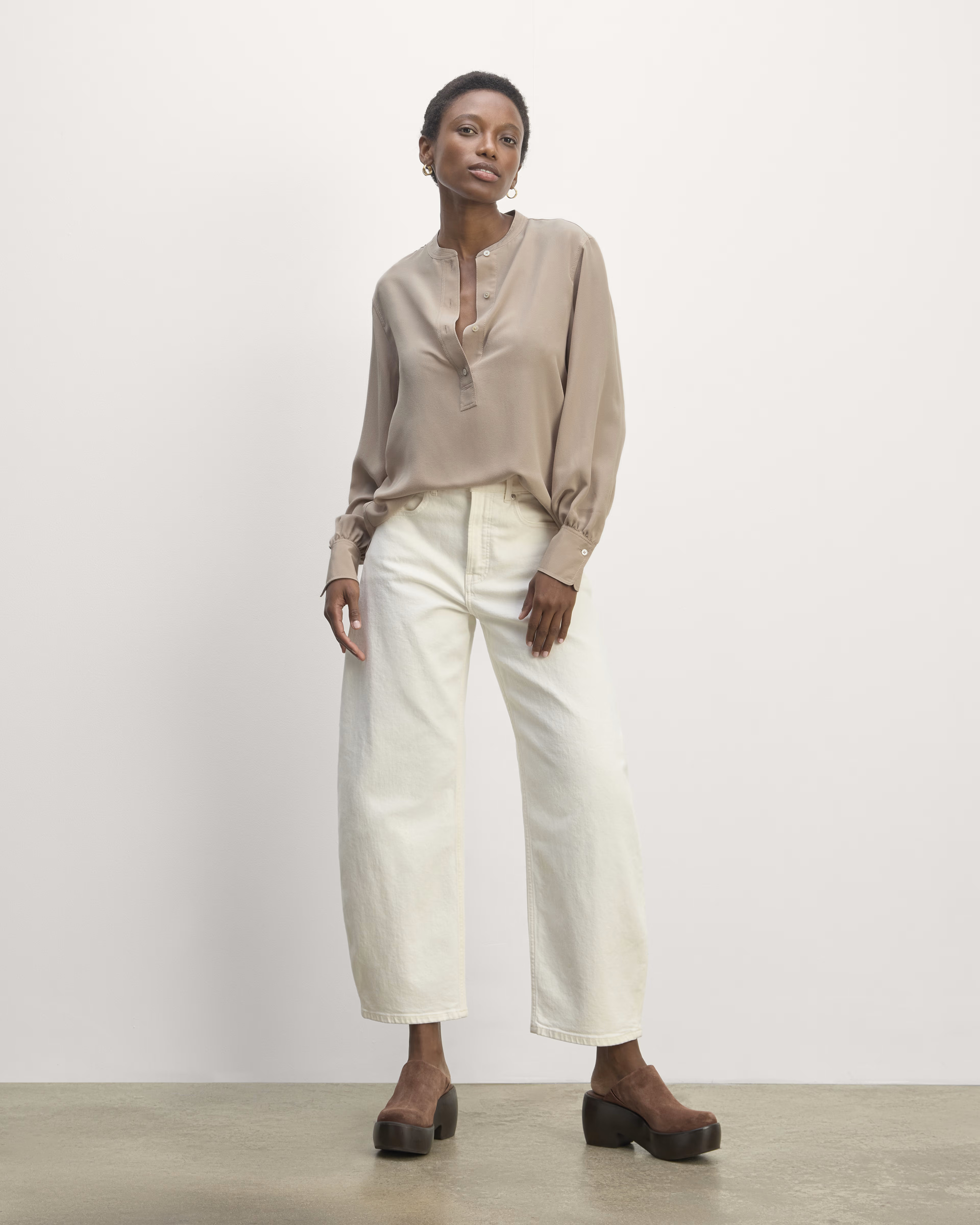 The Henley Shirt in Washable Silk | Everlane