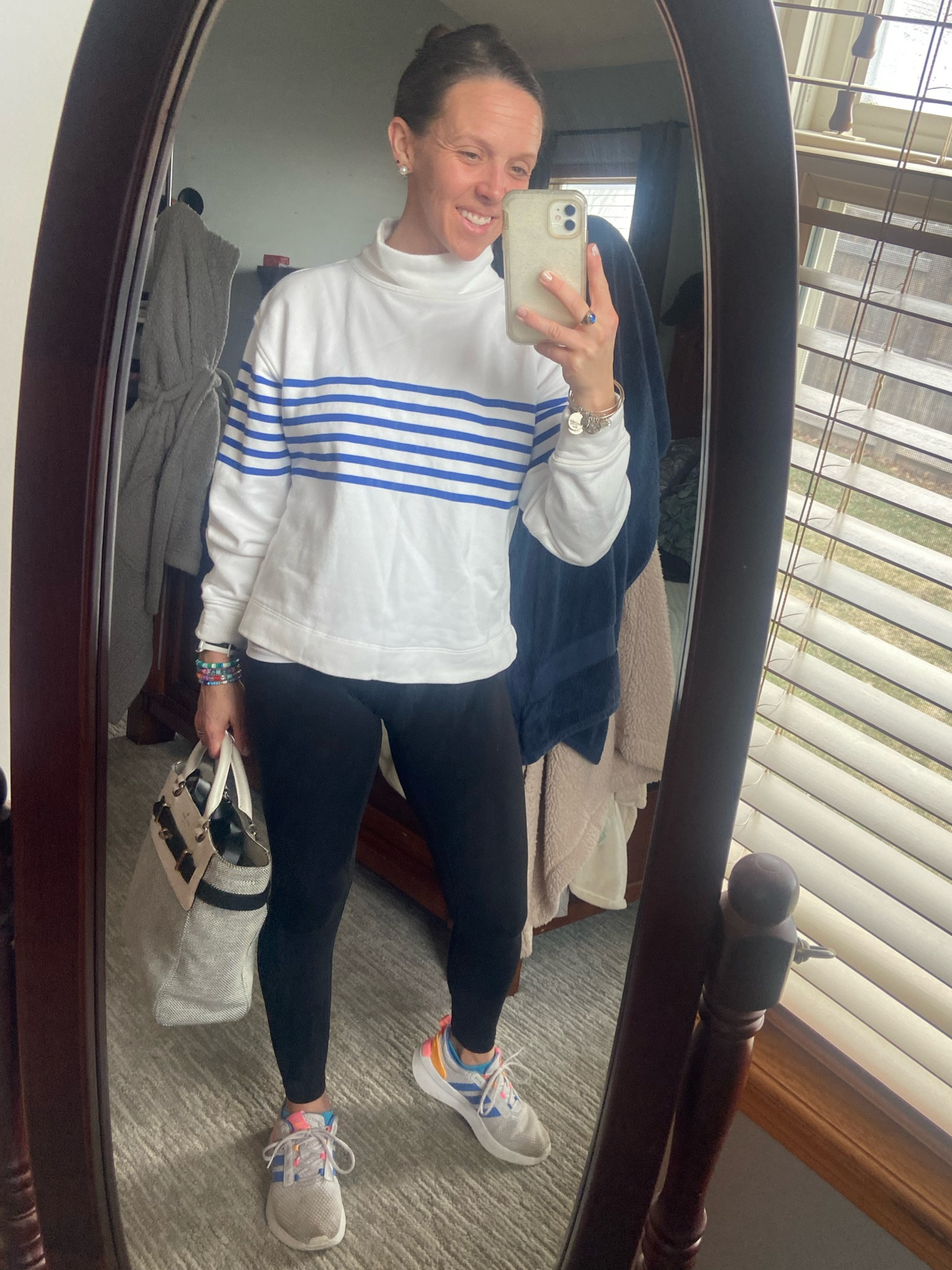Spring outfit - my favorite dressy leggings and a pullover is one of my favorite outfits 

#LTKshoecrush #spring #mockneck #pullover #salefinds #under25 #dressyleggings #LTKover40 #LTKU #LTKsalealert #tennisshoes 

#LTKstyletip #LTKSeasonal #LTKfindsunder50