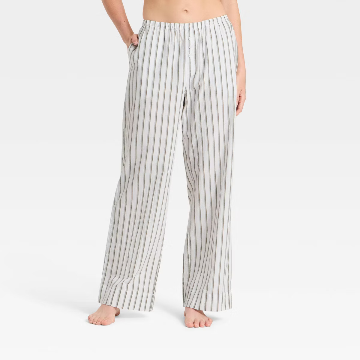 Women's Striped Cotton Blend Pajama Pants - Auden™ | Target