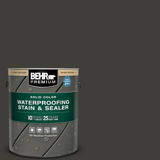 1 gal. #SC-102 Slate Solid Color Waterproofing Exterior Wood Stain and Sealer | The Home Depot