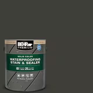 1 gal. #SC-102 Slate Solid Color Waterproofing Exterior Wood Stain and Sealer | The Home Depot