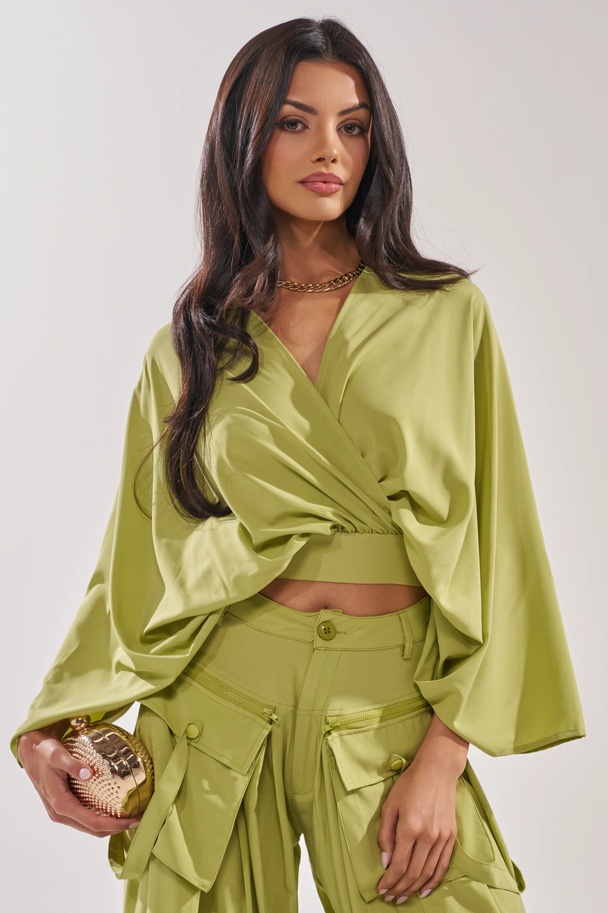 TALK ABOUT ME BLOUSE IN CHARTREUSE | AKIRA