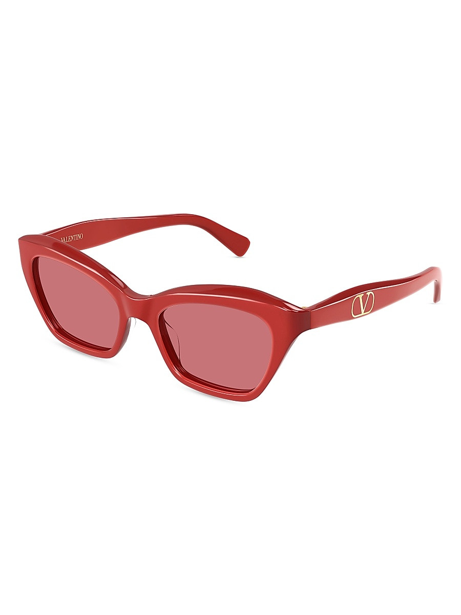 Women's Dauphin 52MM Cat-Eye Sunglasses - Red | Saks Fifth Avenue
