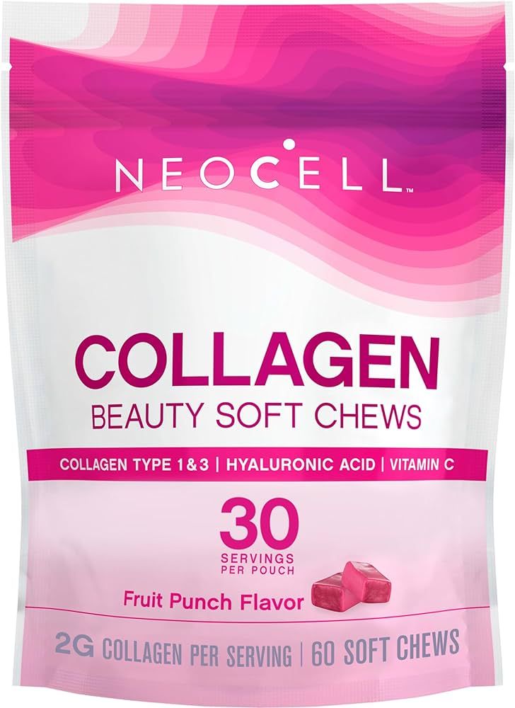 NeoCell Collagen Beauty Soft Chews with Vitamin C and Hyaluronic Acid, For Hair, Skin and Nail He... | Amazon (US)