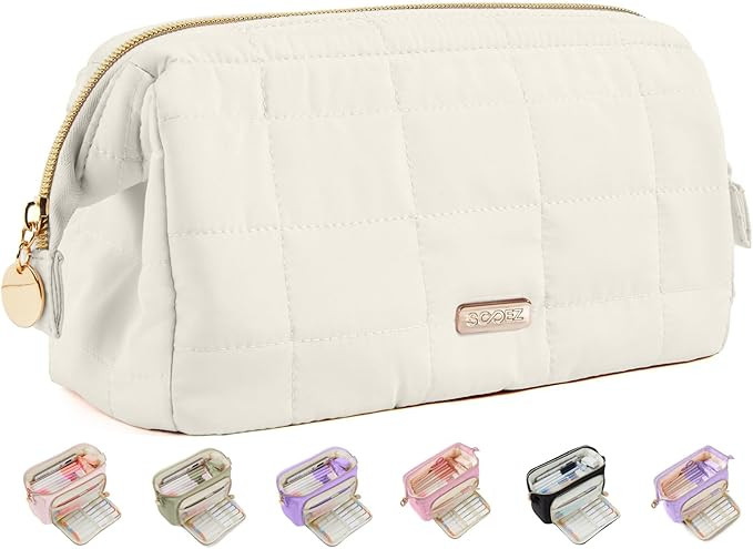 Sooez Large Pencil Case Pouch, Soft Pencil Bag with Zipper, Pen Bag Wide Opening, School Supplies... | Amazon (US)