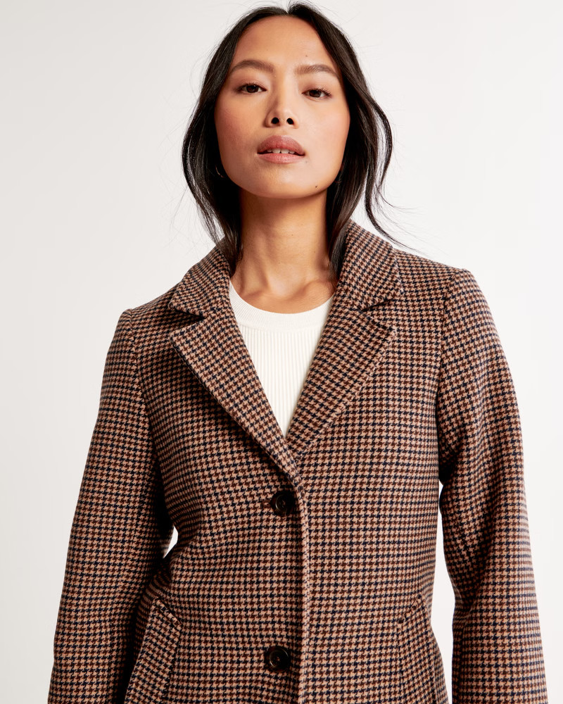 Wool-Blend Dad Coat | Abercrombie & Fitch (US)