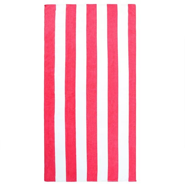 Exclusivo Mezcla Microfiber Cabana Striped Large Beach Towel for Adults (Coral Pink, 30" x 60")-S... | Walmart (US)