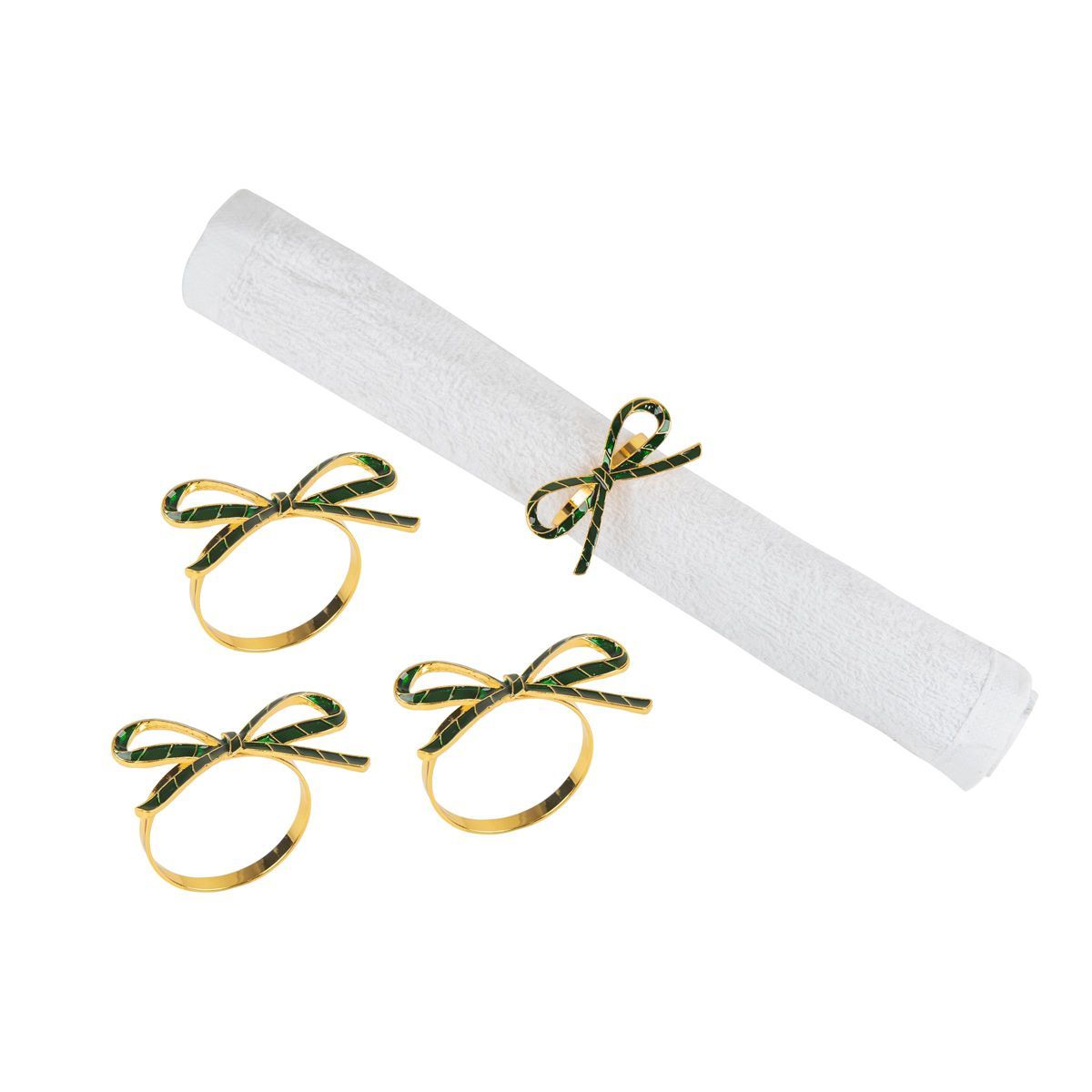 C&F Home Green Ribbon Napkin Ring S/4 | Target