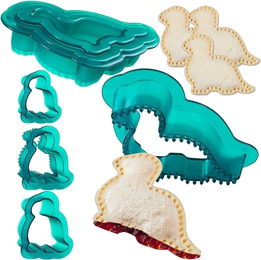 Sandwich Cutter and Sealer Set of 3 Dinosaur Uncrustables Sandwich Maker for Kids Cookie Cutters ... | Amazon (US)