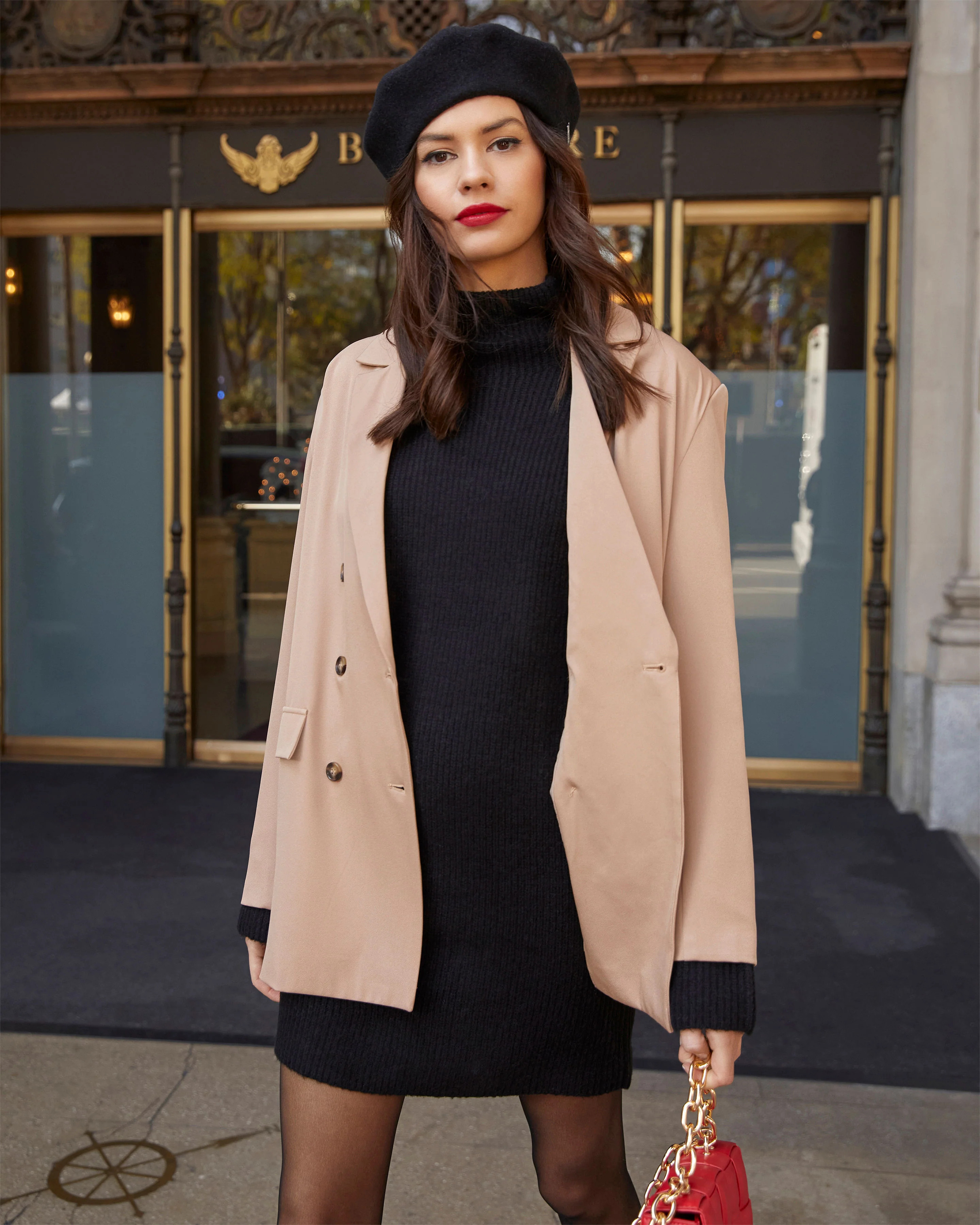 Uptown Girl Mock Neck Sweater Dress | VICI