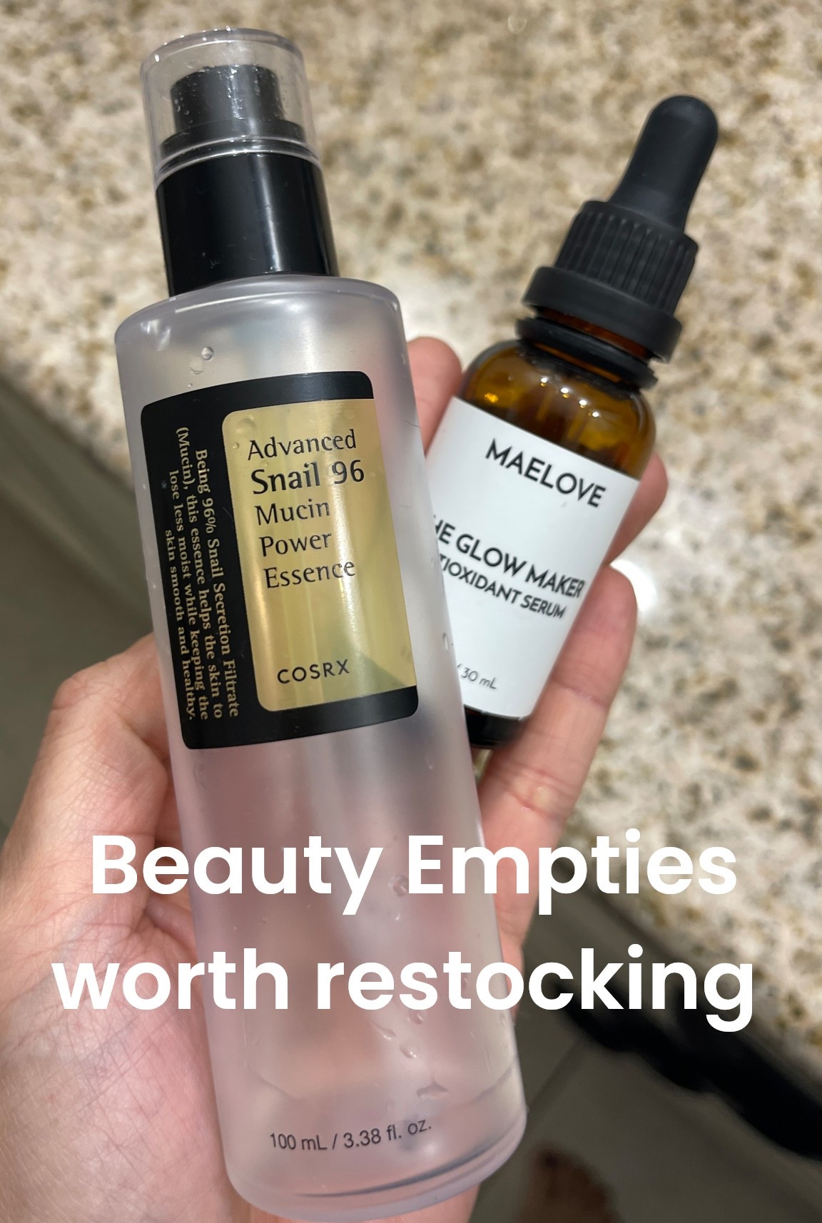 Beauty Empties worth restocking!

Snail mucin serum and vitamin c for glowy skinn

#LTKmorningroutine #LTKBeauty #LTKselfcare