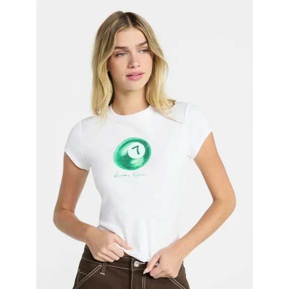 No Boundaries St. Patrick's Day Graphic Baby Tee, Women's XXS-XXL | Walmart (US)