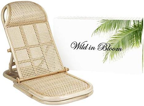Rattan Folding, Portable Beach Chair, Wicker, Cane, Bamboo Lounger. Rattan Lawn, Floor, Pool Loun... | Amazon (US)
