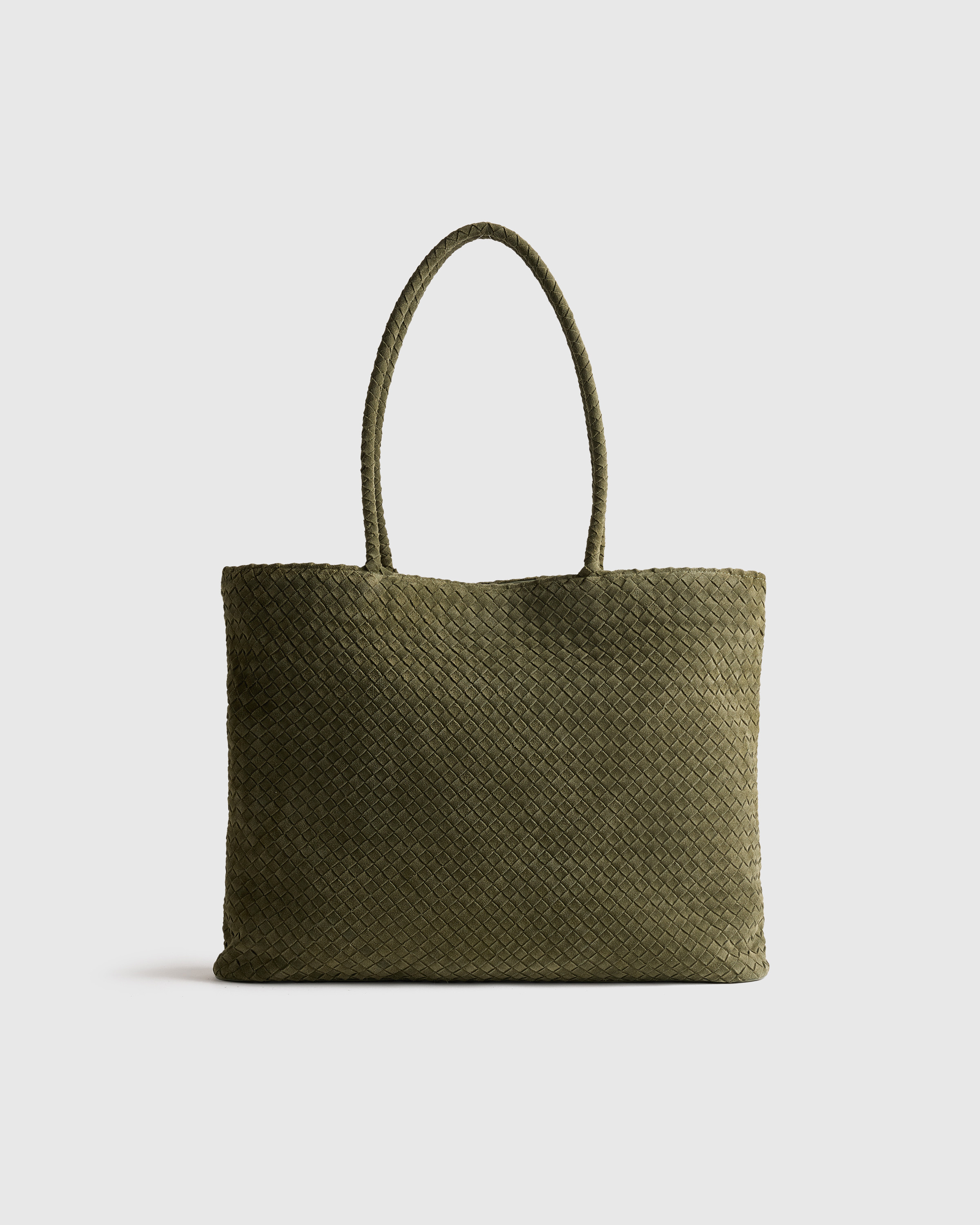 Siena Suede Handwoven Tote | Quince