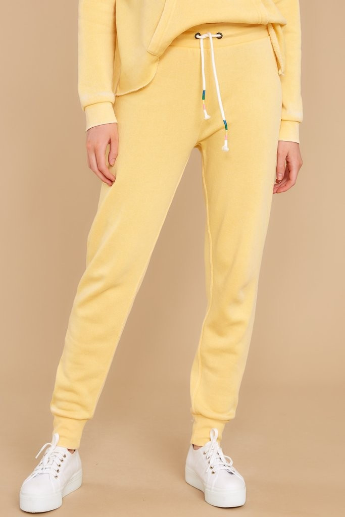 Catch My Drift Sunflower Yellow Joggers | Red Dress 