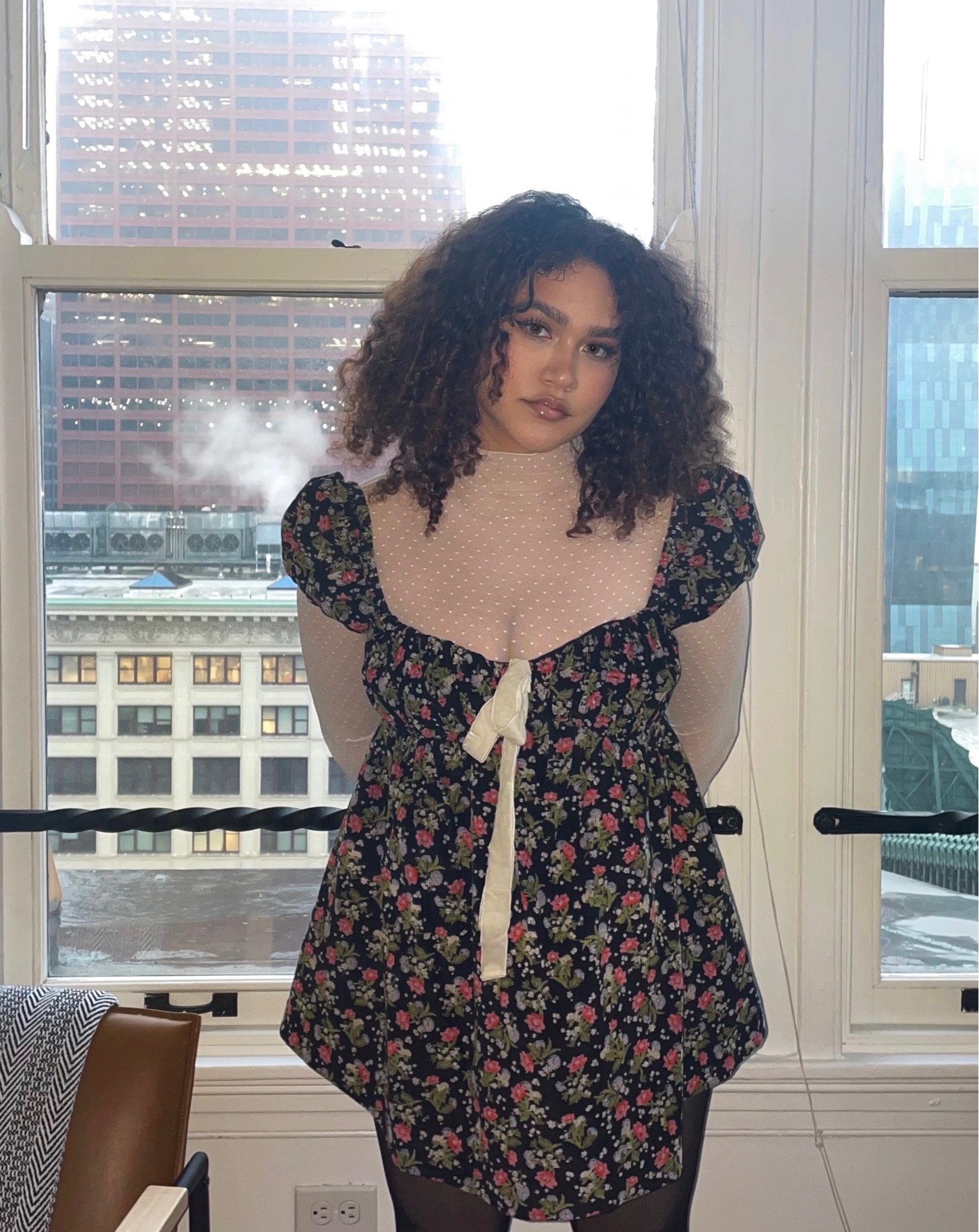 Free people Floral babydoll dress with a sheer polka dot under shirt and doc martens ! Fall layers 🍂🤎

#LTKstyletip #LTKSeasonal