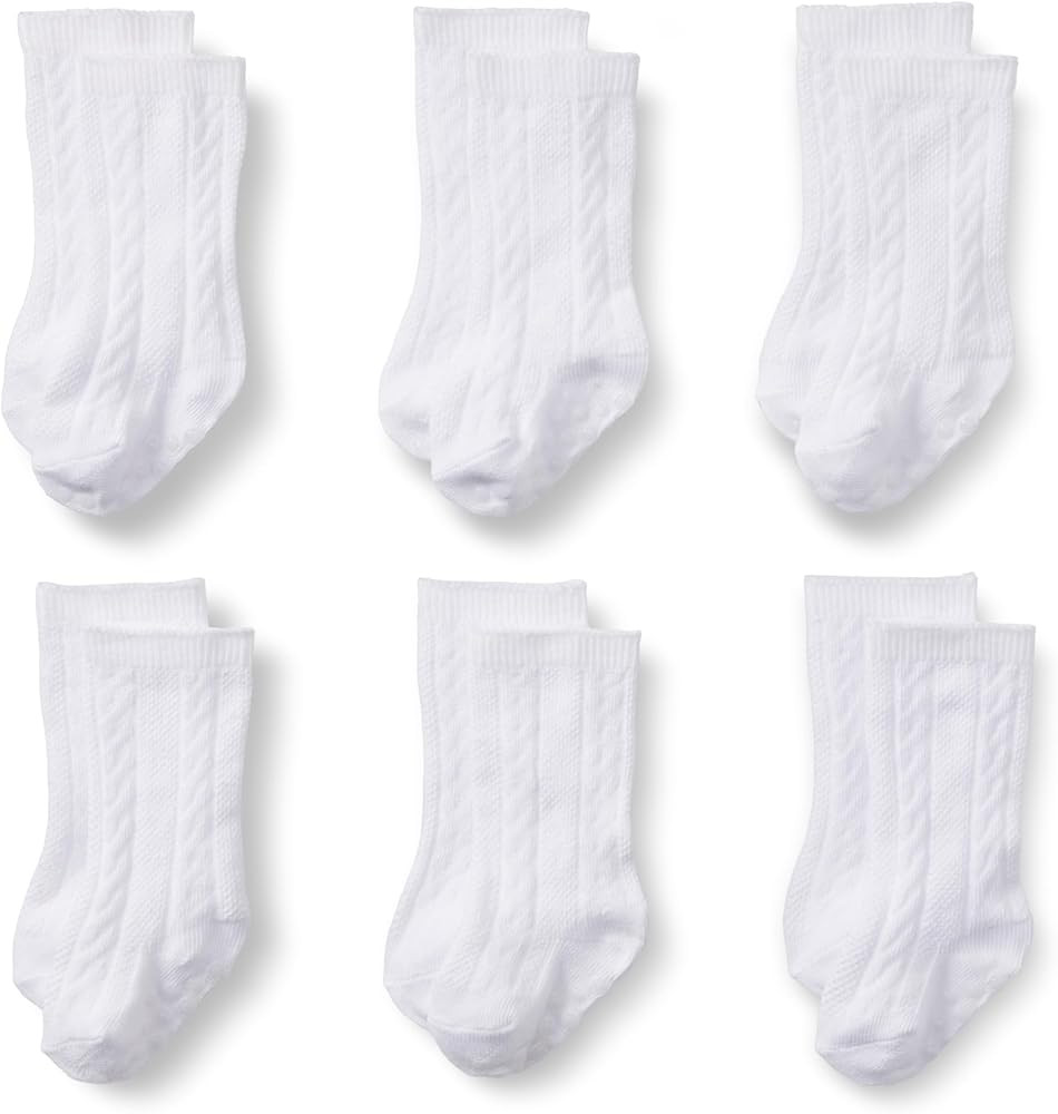 Amazon Essentials x Sofia Grainge Unisex Toddlers and Babies' Cable Knit Knee-High Socks, 6 Pairs | Amazon (US)