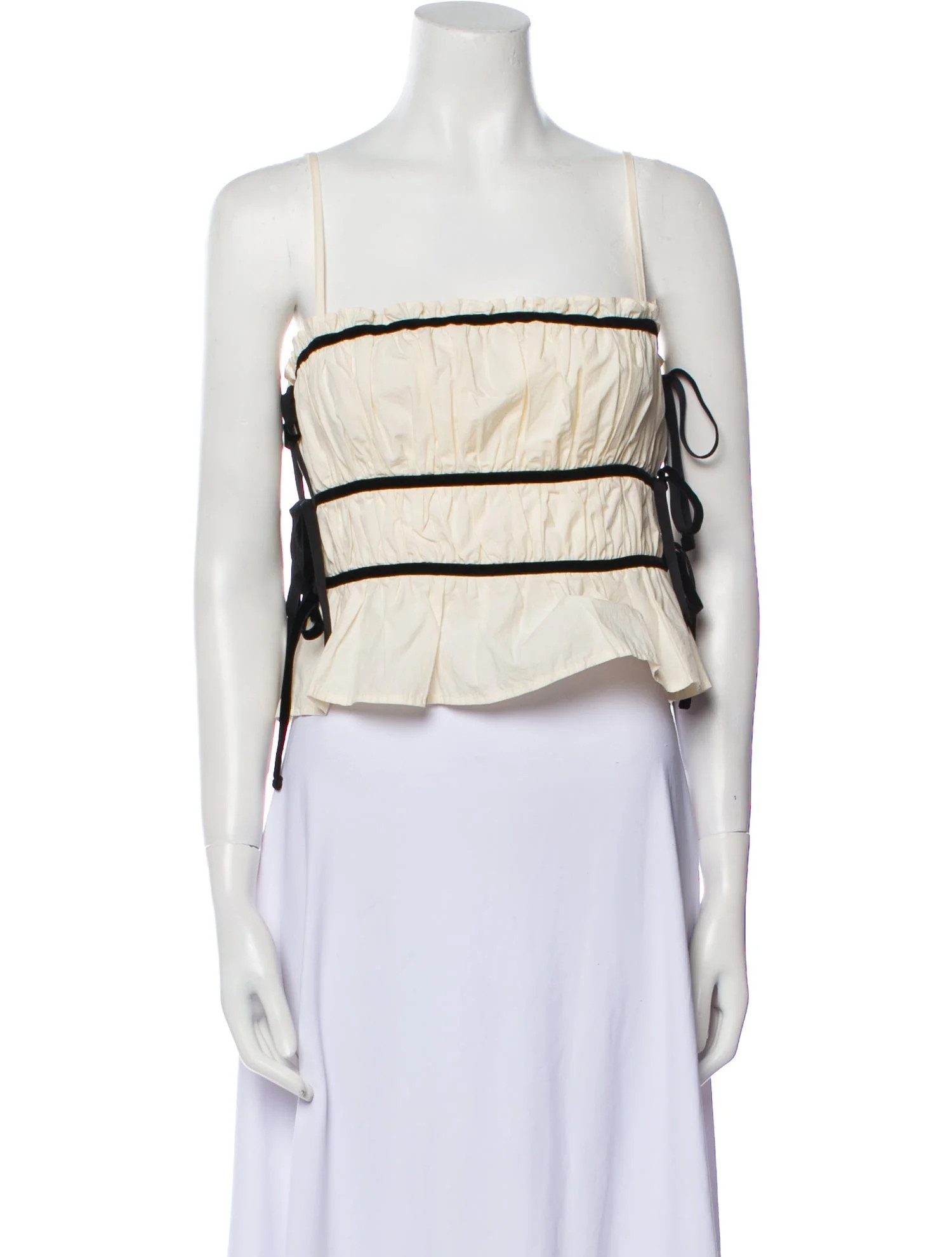 Square Neckline Sleeveless Crop Top | The RealReal