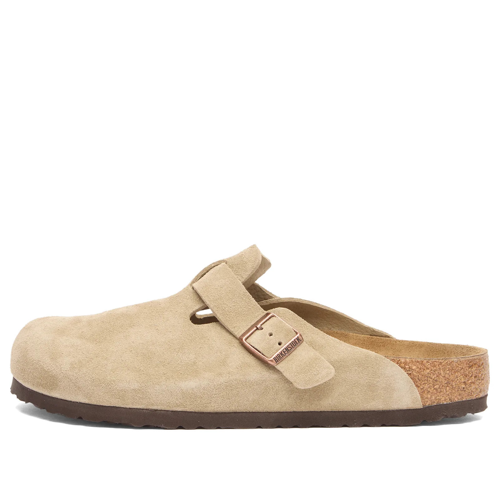Birkenstock Boston Clog - Taupe Suede, Size UK 10.5 | END. Clothing