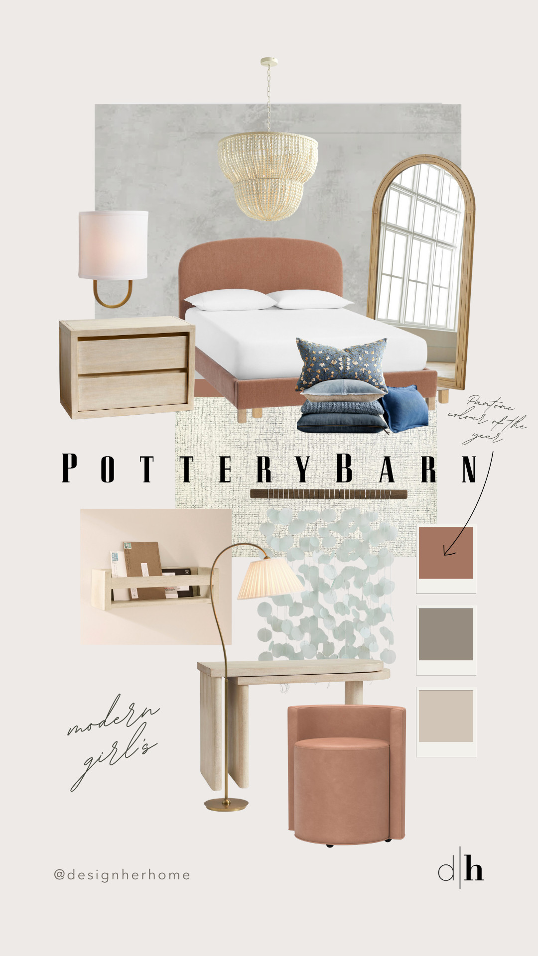 Elevate her space with timeless charm and a touch of this year’s hottest hue ✨ 

This modern girl’s bedroom moodboard—curated entirely from Pottery Barn Canada—features soft pastels, chic storage, and cozy textures brought to life with Pantone’s 2025 Colour of the Year: Mocha Mousse (PANTONE 17-1230), a rich, luxe brown that adds warmth and sophistication to every layer. 

From an upholstered bed with cozy, romantic pillows and throws, whimsical wall décor, and smart kids’ storage solutions, this design strikes the perfect balance between youthful whimsy and elegant comfort. Tap to shop the look and make her room both playful and lasting. 

 #ModernGirlsBedroom #GirlsBedroomDecorIdeas #PotteryBarnCanada #LTKhome #CanadianHomeDecor #KidsRoomInspo #GirlsRoomDesign #KidsRoomOrganization #LTKinterior #BedroomGoals #GirlsBedroomInspiration #HomeDecorCanada 

#LTKcanada #LTKkids #LTKfamily